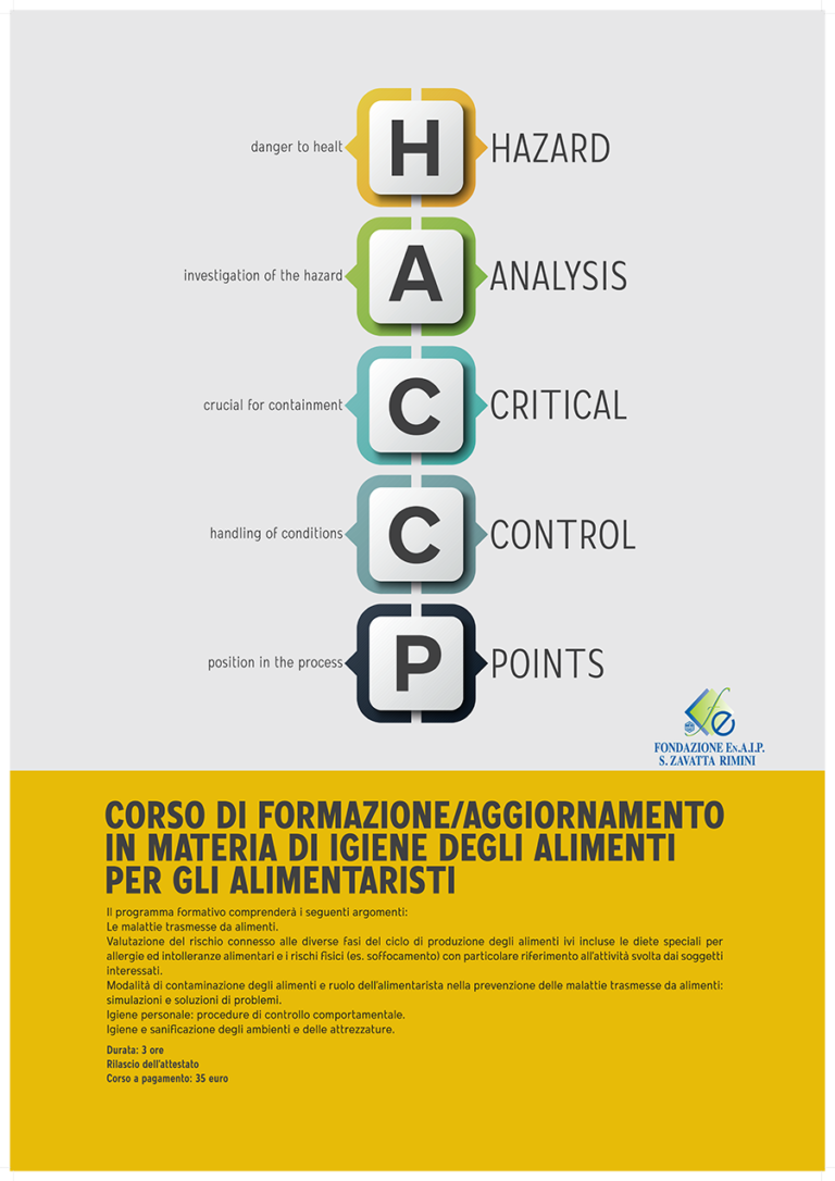 HACCP: CORSO DI FORMAZIONE/AGGIORNAMENTO IN MATERIA DI IGIENE DEGLI ...